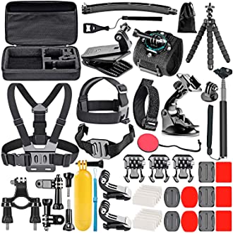 Neewer 50-In-1 Action Camera Accessory Kit, Compatible with GoPro Hero9/Hero8/Hero7, GoPro Max, GoPro Fusion, Insta360…